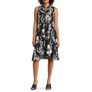 Ellen Tracy Women's Sleeveless Floral Midi Dress Size Medium